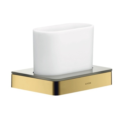 Axor 42834990 Universal Softsquare Стаканчик для зубных щеток, цвет полированное золото