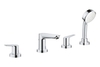 GROHE BauEdge 2512010A Смеситель для ванны на 4 отверстия, на край ванны, хром