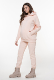 Утепленный спортивный костюм для беременных и кормящих 16025 кремовый