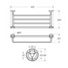 Art&Max AM-E-2622SJ-Br ANTIC CRYSTAL AM-E-2622SJ-Br Полка для полотенец, бронза