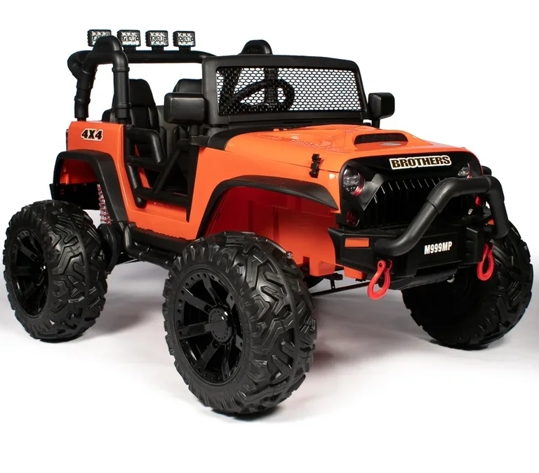 Jeep Wrangler m999mp зеленый глянец электромобиль