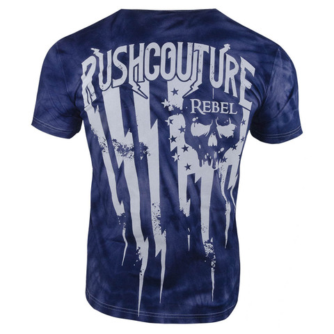 Rush Couture | Футболка мужская SAVAGE SKULL Blue RC149 спина