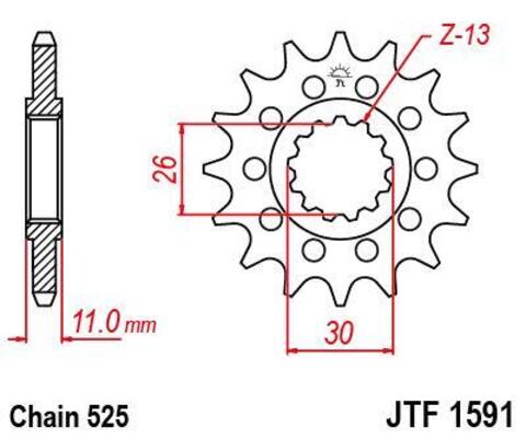 Звезда ведущая JTF1591 15