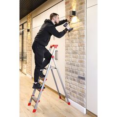 Стремянка 4 ступ, 150 кг, с широк ступ, 0.84 м до платформы, Nika, ННСУ4