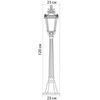 Светильник садово-парковый, 60W 230V E27 1.26M черный, IP44, PL4006 (Feron)