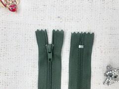 Молния брючная автомат, L 20 см, Т4, тёмный хаки