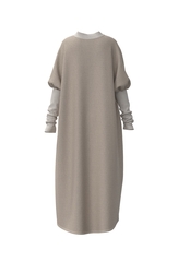 Ника. Платье женское льняное с трикотажными рукавами PL-42-5383