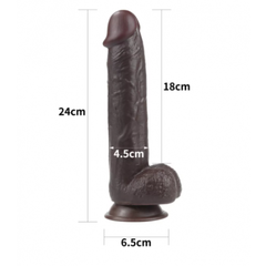 Фаллоимитатор с двойным покрытием Black (23,5*4,5)