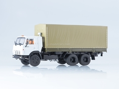 KAMAZ-53212 flatbed truck with awning white-beige 1:43 PAO KAMAZ