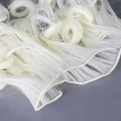 Волосы для кукол, трессы кудри Premium, цвет Белый блонд, 13-15 см*1 метр., набор 2 шт