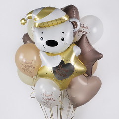 К Фигура, Мишка со звездочкой, Наше Чудо, 40''/102 см, 1 шт. (В упаковке)