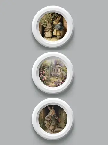 Картины на стену интерьерная на холсте 3 шт 17.5 см