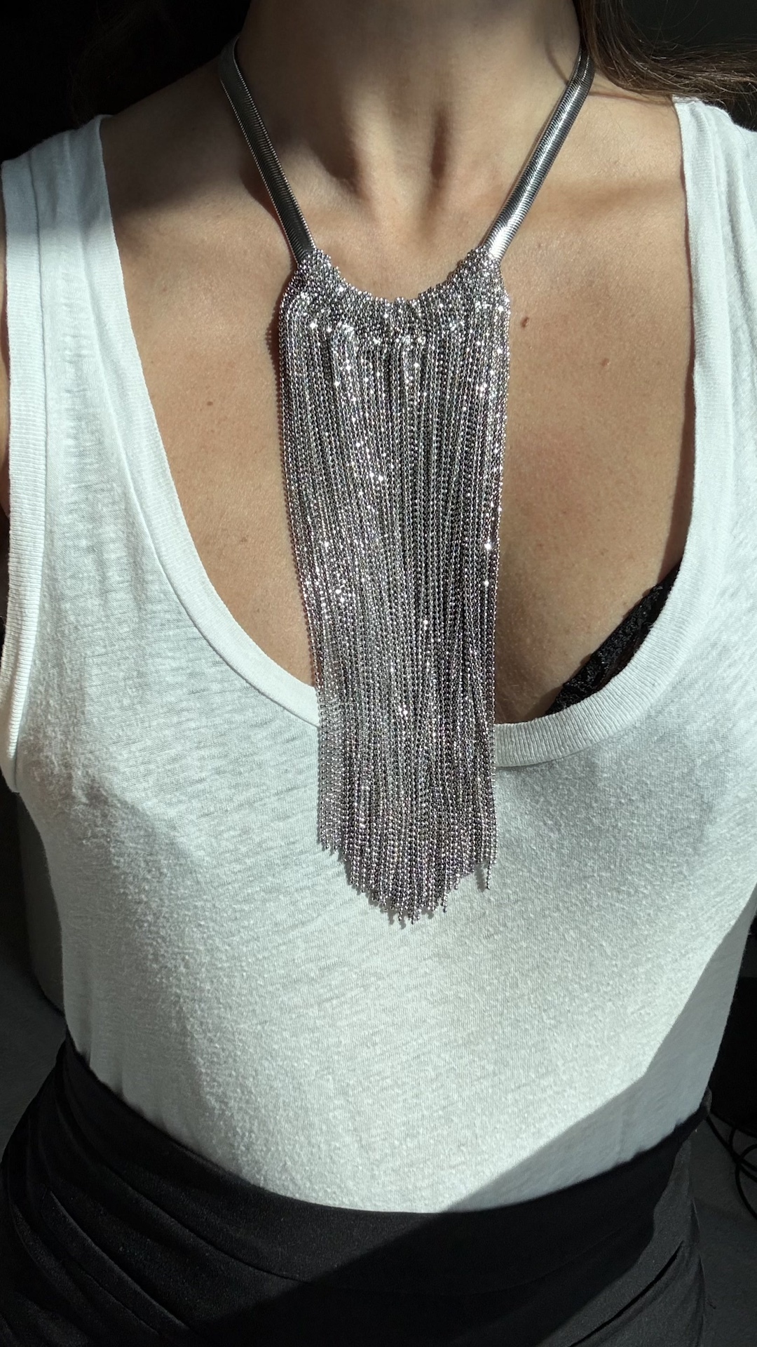 Ожерелье из струящихся мониль PREMIUM QUALITY