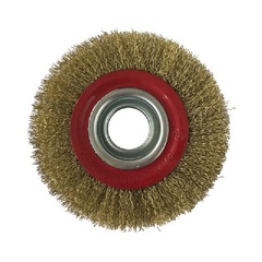 45-2-620 Щетка-крацовка дисковая, усиленная, переходные кольца d=25,22,19,15,12 мм - 2 шт, d=200мм (РемоКолор)