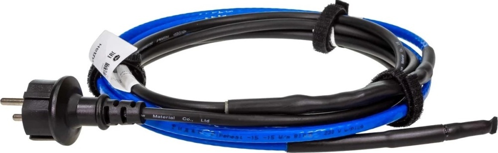 Саморегулирующийся нагревательный кабель Ридан Pipeheat-15, 8 м, 120 Вт с вилкой