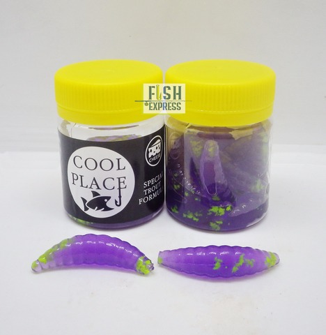Форелевая силиконовая приманка COOL PLACE MAGGOT  1.6  цвет ФИОЛЕТОВЫЙ (ЖЁЛТАЯ КРОШКА) СЫР