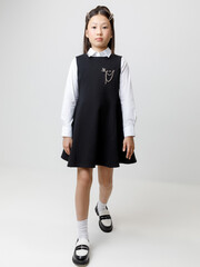 сарафан  для девочки  К 5933/черный