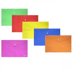 
          Папка-конверт на кнопке Yalong, A4, 260х360 мм, 160 мкм, ассорти в коробе, глянцевая, "Неон"