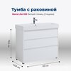 Aquanet 307081 Тумба с раковиной Nova Lite 100 (SLIM SYNERGY) 3 ящ. цв. бел. глянец (307081)