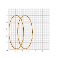 140015 -Серьги-конго из золота 585 пробы диаметр Ø50 мм от SOKOLOV