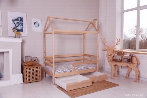 Кроватка-домик Incanto «Dream Home Karelian pine » цвет беленый дуб