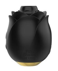 Черный клиторальный стимулятор Black Rose Silicone Clitoral Suction - 