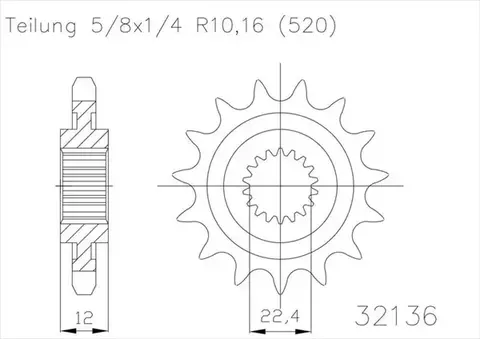 Звезда ведущая 50-32136 11