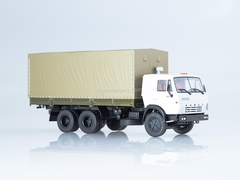 KAMAZ-53212 flatbed truck with awning white-beige 1:43 PAO KAMAZ