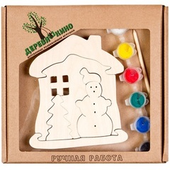 Развивающая игрушка"Снеговичок и домик"с красками