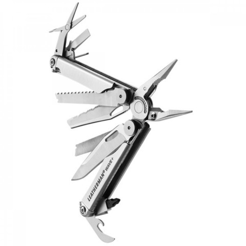 Мультитул Leatherman Wave 100 mm, 17 функций, серебристый (832551)