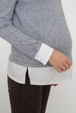 Джемпер-обманка для беременных 11145 индиго меланж