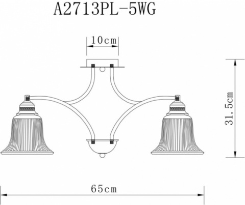 Потолочная люстра Arte Lamp EMMA A2713PL-5WG