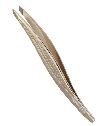Пинцет косой АТ 9968 GOLD Silver Star