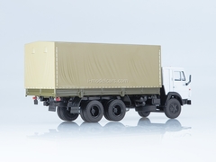 KAMAZ-53212 flatbed truck with awning white-beige 1:43 PAO KAMAZ