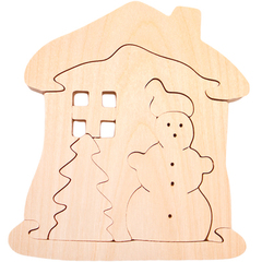 Развивающая игрушка"Снеговичок и домик"с красками