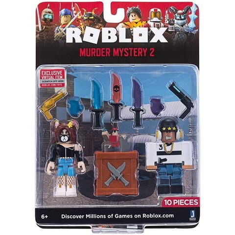 Игровая коллекционная фигурка Jazwares Roblox Game Packs Murder Mystery 2 W6, набор 2 шт.