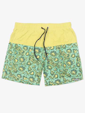 Пляжные шорты «Зеленая хохлома» / Распродажа