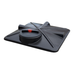 Ёмкость для душа  110л Политим 110 л. прямоугольный (1000x1000x250см;черный) - арт.560731