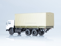 KAMAZ-53212 flatbed truck with awning white-beige 1:43 PAO KAMAZ