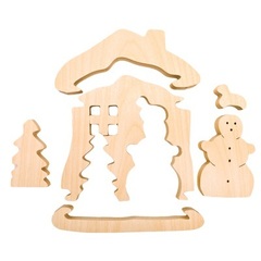 Развивающая игрушка"Снеговичок и домик"с красками