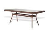 фото 2 "Латте" плетеный стол из искусственного ротанга, цвет коричневый 200х90см на profcook.ru