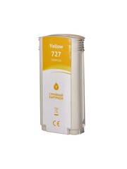 Струйный картридж Sakura B3P21A (№727 Yellow) для HP Designjet T920/T930/T1500/T1530/T2500/T2530, водорастворимый тип чернил, желтый, 130 мл.
