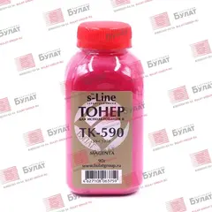 Тонер БУЛАТ s-Line TK-590 для Kyocera FS-C5250 (Пурпурный, банка 90 г)