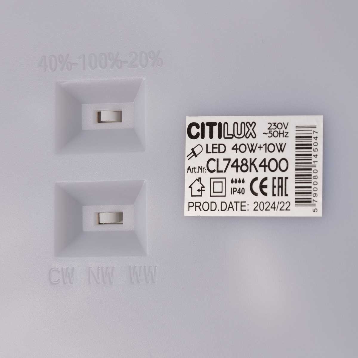 Потолочный светодиодный светильник Citilux Norma CL748K400