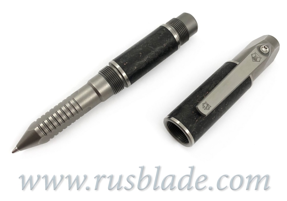Shirogorov 2019 Pen Screwdriver Custom Division Copper Accent Marbled CF - фотография 