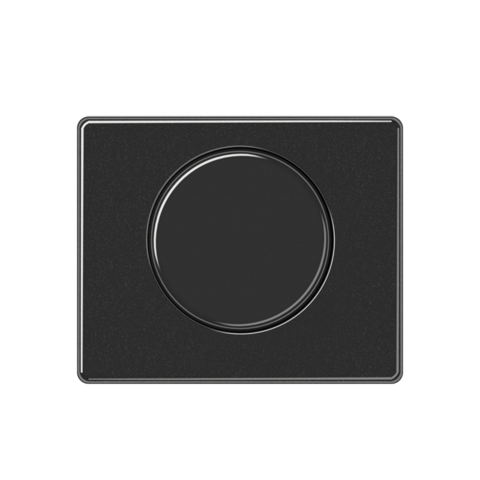 Светорегулятор/Диммер поворотно-нажимной 100–1000 Вт. для ламп накаливания и галог. Цвет Чёрный. JUNG SL. 211GDE+SL1540SW