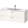 Duravit Brioso Тумба подвесная под раковину # 234412, 2 ящика, 555x1220x479мм, цвет White High Gloss BR431402222