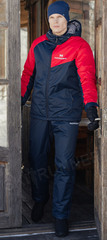 Утеплённый прогулочный костюм Nordski Premium Sport Red/Dark Navy мужской