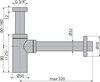 Alcaplast A400-G-B Сифон для умывальника DN32 DESIGN, GOLD-мат