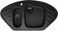 ULGRAN U-105  Угловая двухсекционная мойка с отверстием под смеситель